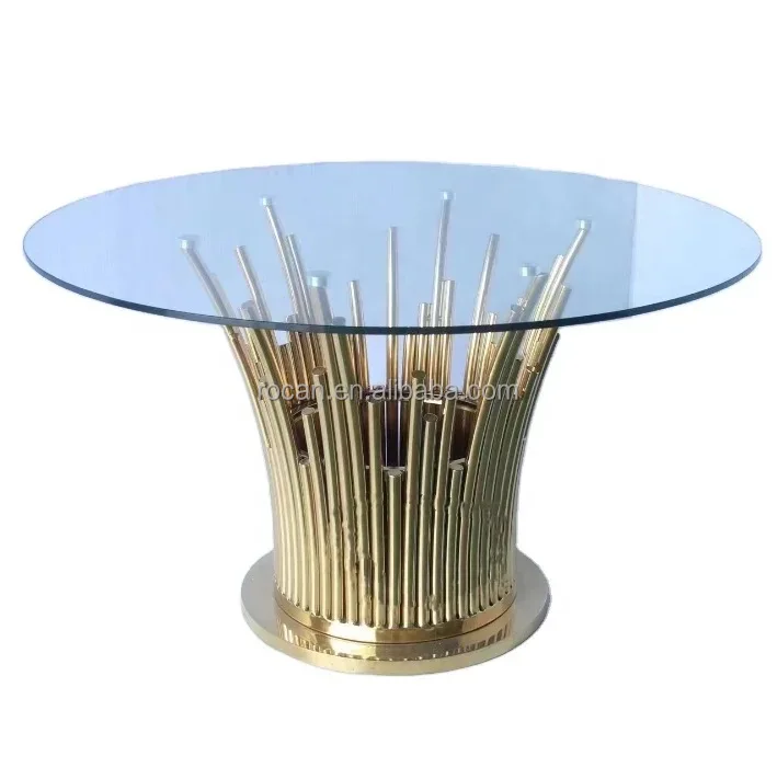 Square Round White Black Gold Glass Bride Sweetheart Dinning Furniture Cake Table with Wheel for Wedding Events Party Supplies