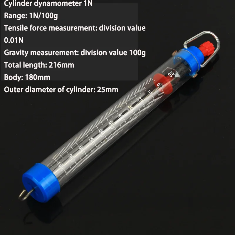 Cylindrical Force Gauge 1Or 5N Cylindrical Tensile Force Gauge Spring Scale Physics Teaching Instruments And Teaching Aids