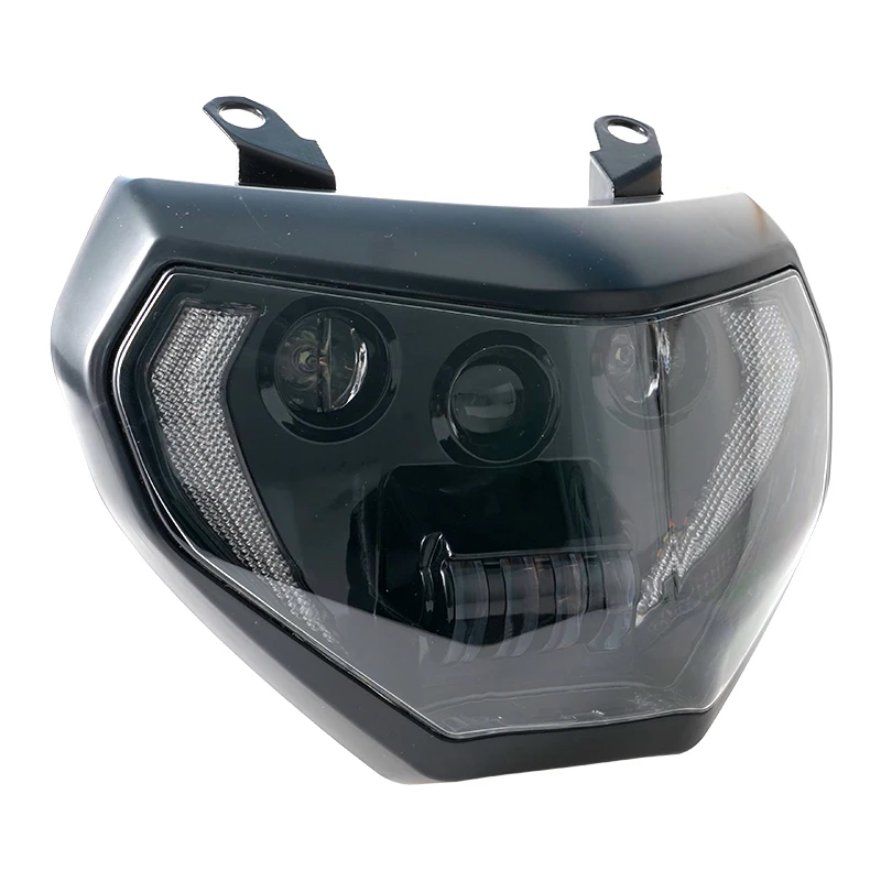 YongJin drl headlight with yellow turn signal light and HI/LO beam For YAMAHA MT09 FZ09 2014 2015 2016 For MT07 2018 2019