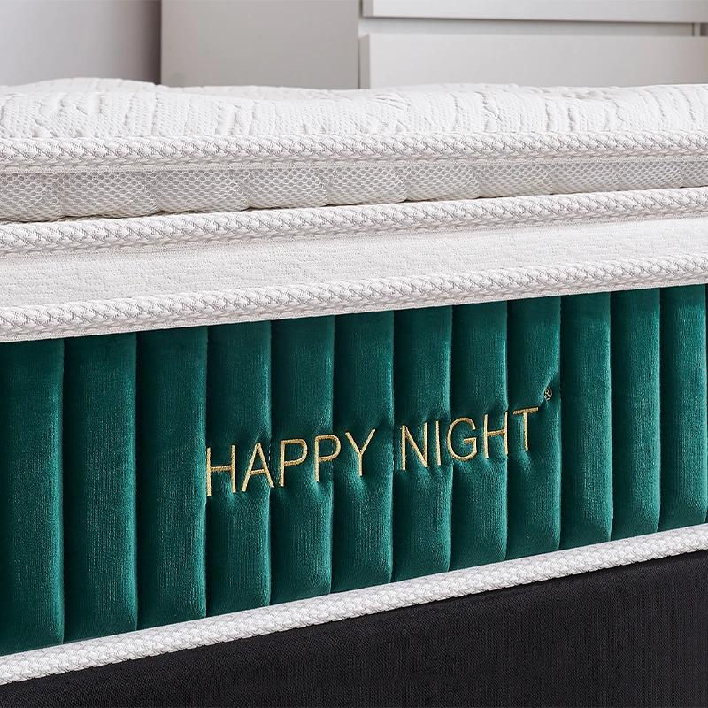 New Luxury 5 Star Hotel Mattress King Queen Size Natural Latex Roll up in a Box Pocket Spring Mattress