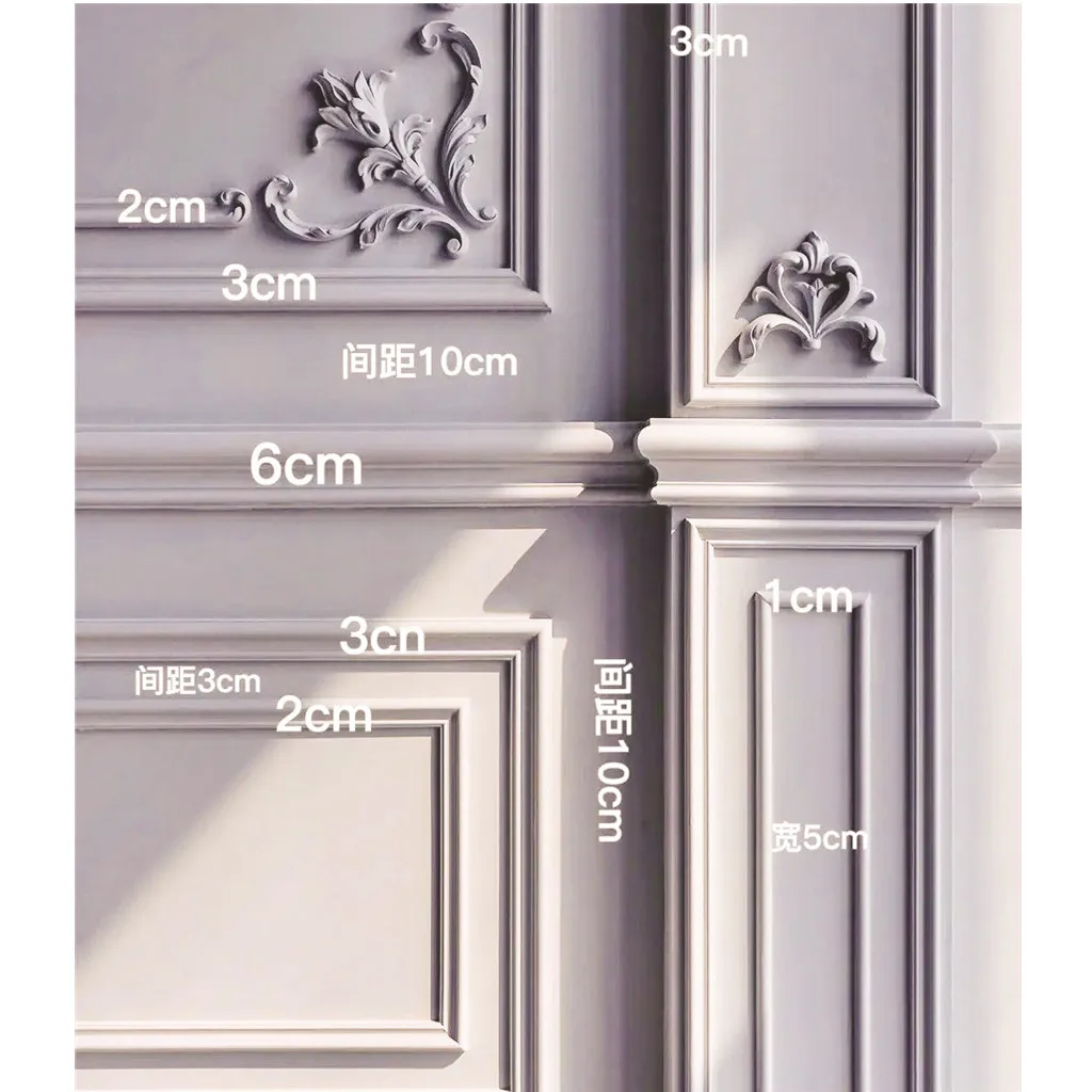 High Quality Polyurethane Interior Wall Panel Molding Interior Ceiling Decoration Frame PU Plain Corner Mouldings
