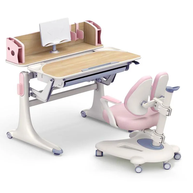 Китайский студенческий учебный стол и стул, детский деревянный стол и стул в Корейском стиле для учебы/