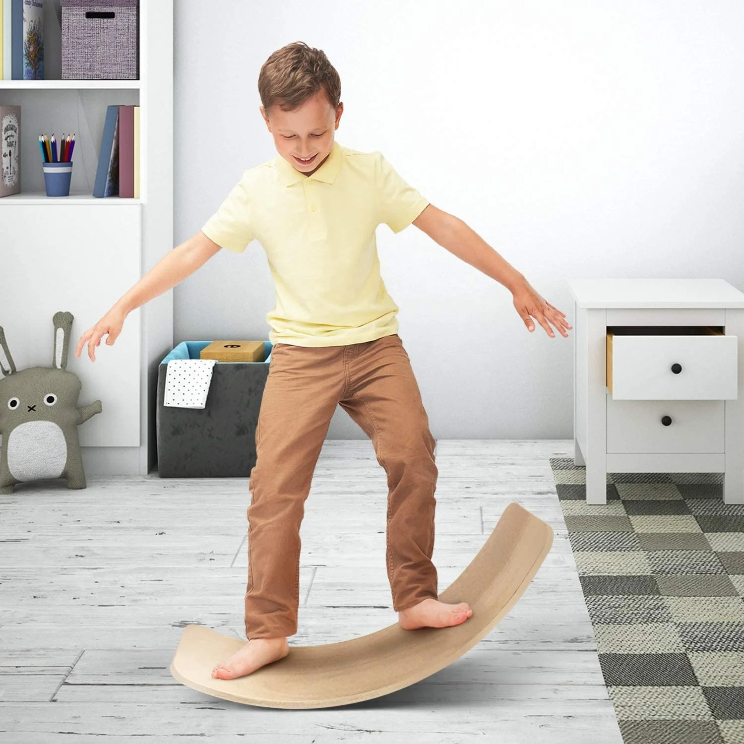 Лидер продаж, детские игрушки для баланса, игра по методу Монтессори, научные детские развивающие игрушки, деревянная балансировочная доска для йоги