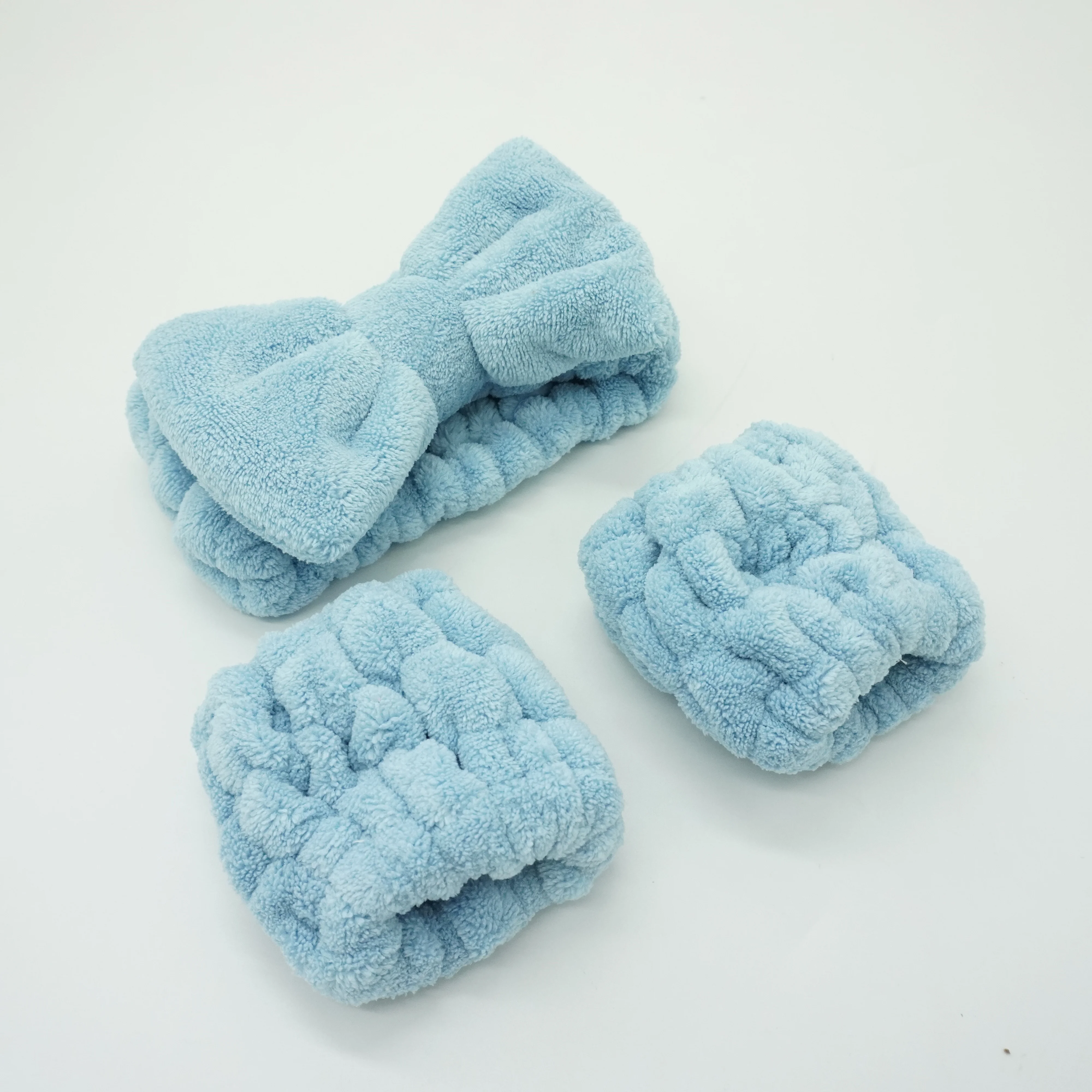 High quality bandeau soft Spa Headband facial hair band makeup headband with hand band for wash face