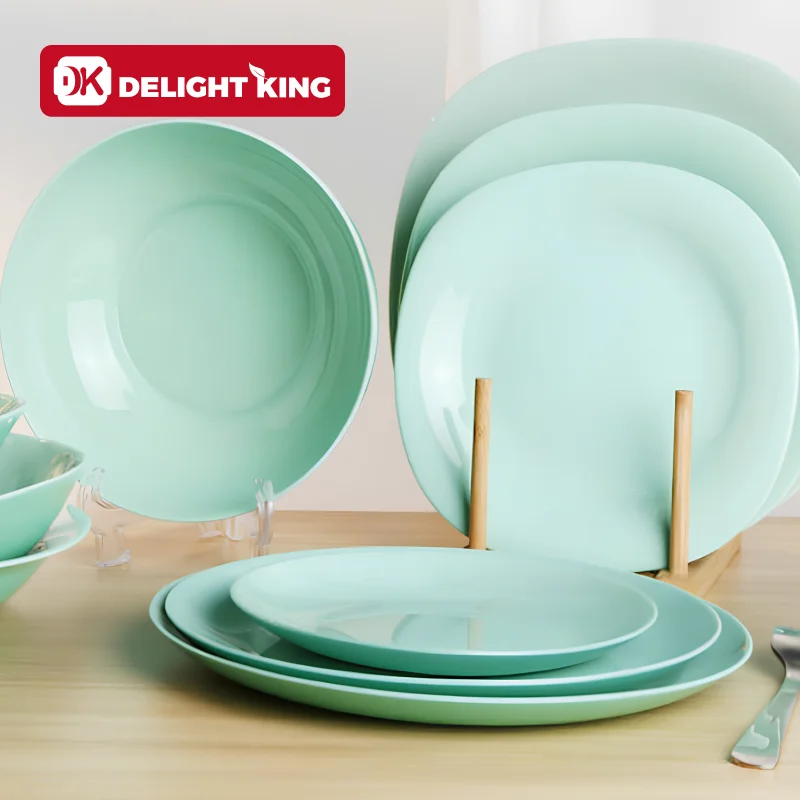 China supplier Heat resistant decals opal glassware plate opal glass tableware opal plate dinnerware set