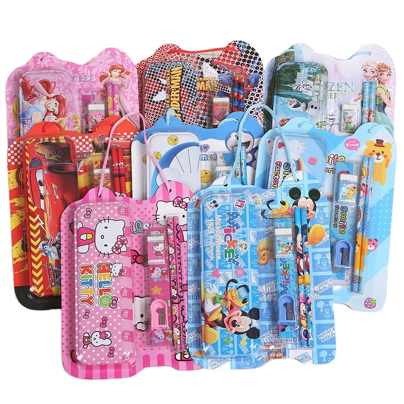 Small suction card prize gift exquisite fashion animation modeling stationery set school supplies for student stationery set