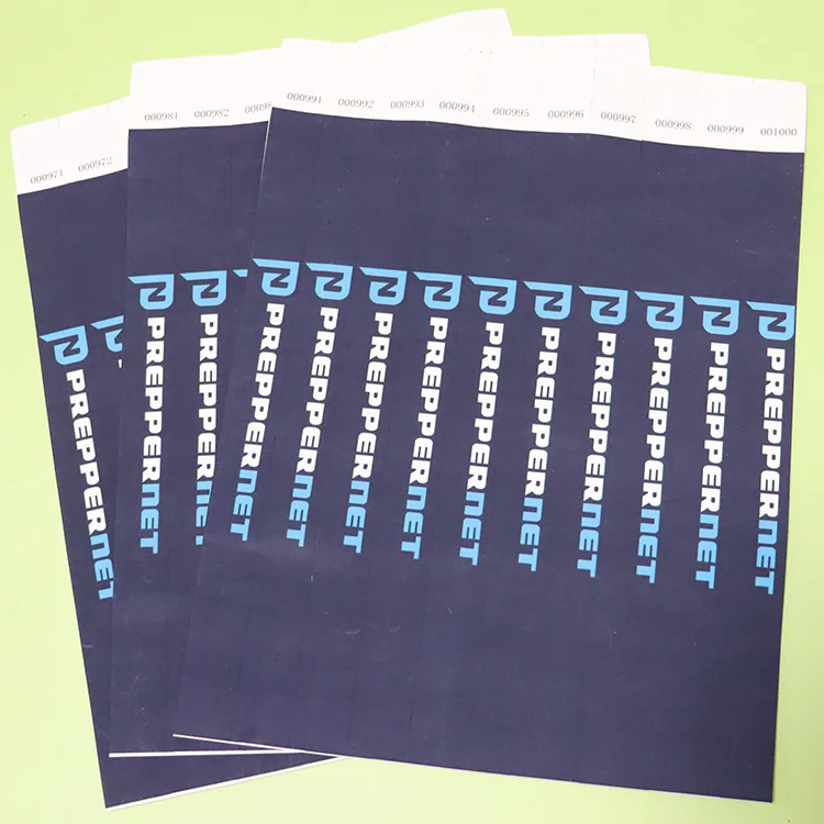 Kofei Event Ticket Disposable Festival Music Concert One Time Use Paper Wristband Bracelet