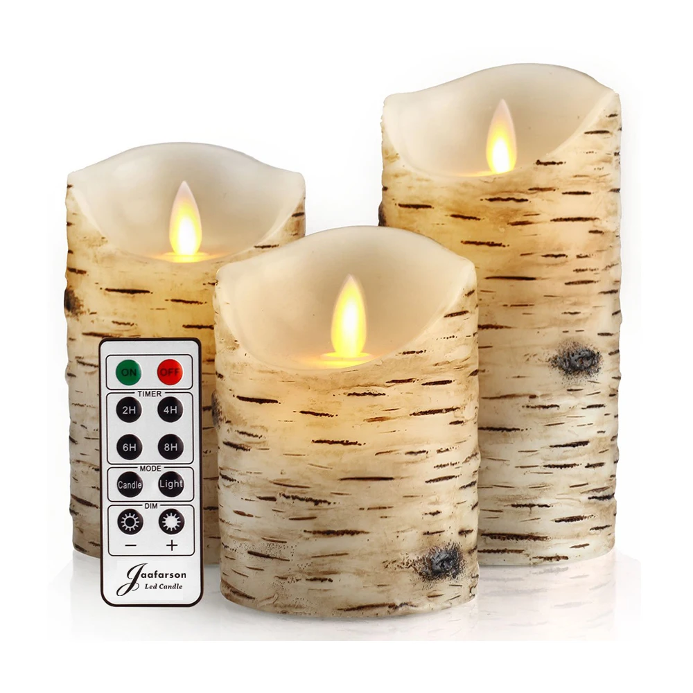 
2020 Remote Wax LED Candle with 10 keys Timer Remote Control 
