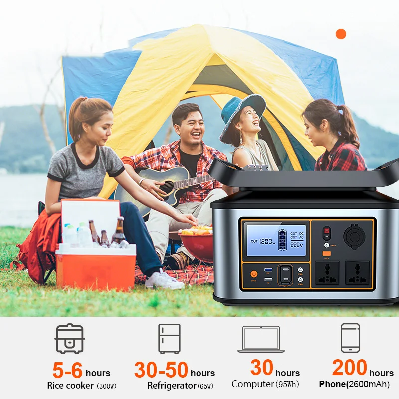Custom OEM Outdoor 500W 1000w 600w 568wh Charging 1500 1000 Watts 220W Portable Power Banks Power Station