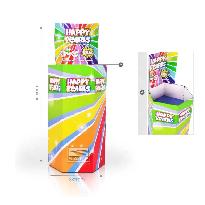 
Custom POP UP Promotional Gift Cardboard Paper Retail Recycling Dump Impulse Bins Corrugated Display 