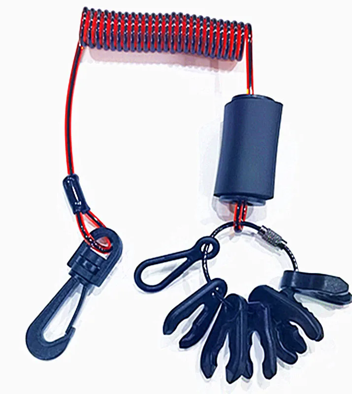 Emergency Engine Kill Switch Key  Lanyard For Boat Engine  Motor Kill Urgent Stop Switch Safety Lanyard Tether Cord