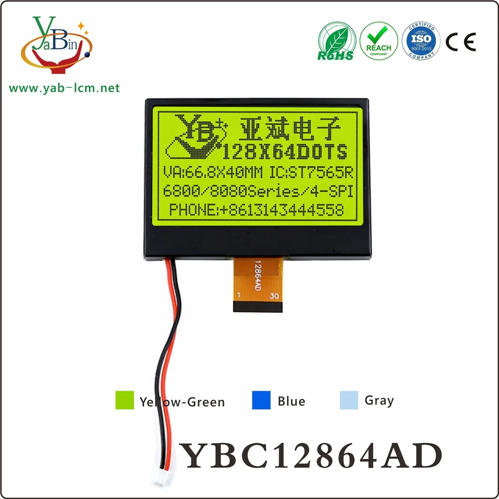 Monochrome 128X64 12864  Graphic Cog Lcd Display Module