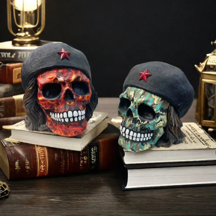 Wholesale Handmade Customized Halloween Home Decorative Poly Resin Skulls Decoration