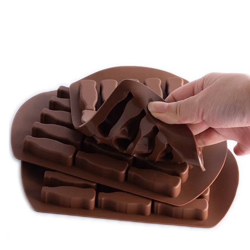 Fusimai  Cola Shape Gummy Candy Mould 15 Chamber Coke Bottle Silicone Chocolate Mold