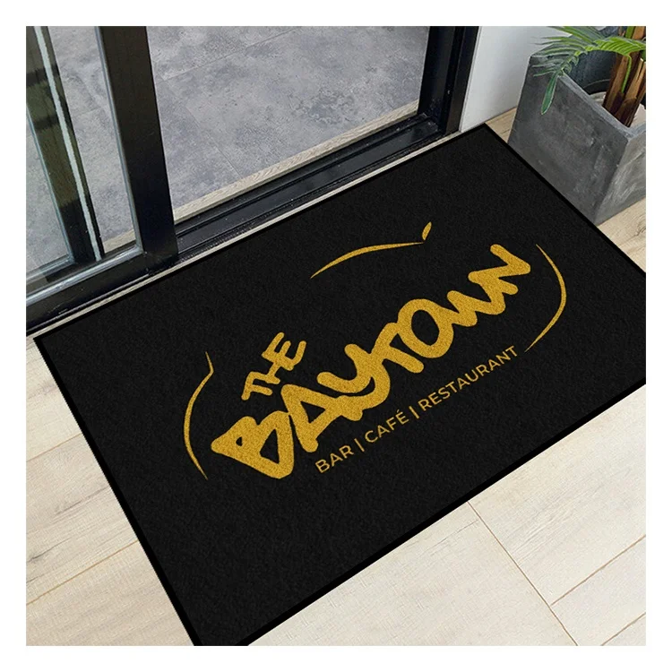 Wholesale Custom nylon logo doomat Nylon Printed Carpets And Rugs With Rubber Backing Footmat doormats For bar and cafe