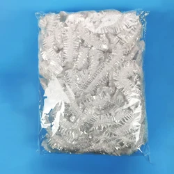 Индивидуальная Водонепроницаемая утолщенная эластичная прозрачная шапочка для купания, одноразовая пластиковая шапочка для душа унисекс для салона, гостиницы, путешествий, 100 ~ 200 шт.