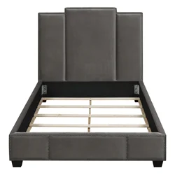 Latest california king Size Velvet Bed Upholstered Headboard Design