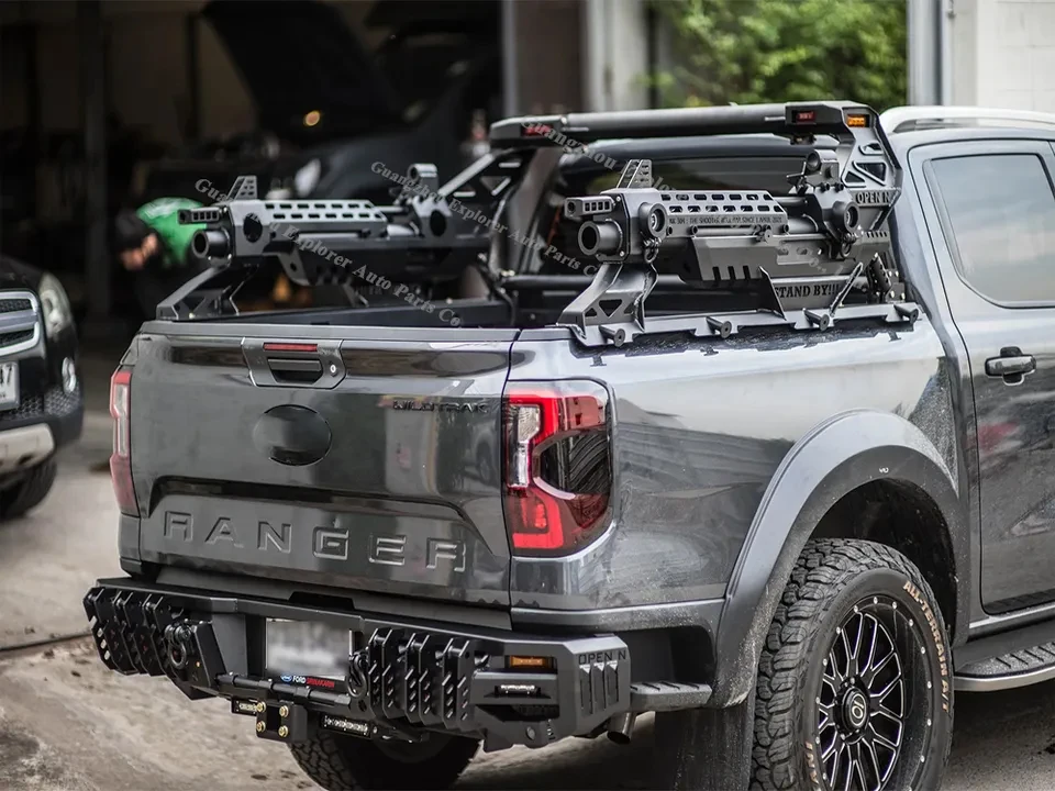 Универсальный стальной рулон для рейнджера Dmax NP300 D40 Hilux Revo Rocco Vigo со светодиодным полевым боевым задним рулевым стержнем