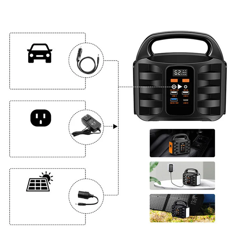 Wholesale Multi-function Outdoor Camping Large Capacity 110V Emergency Power Banks Portable Solar Power Station
