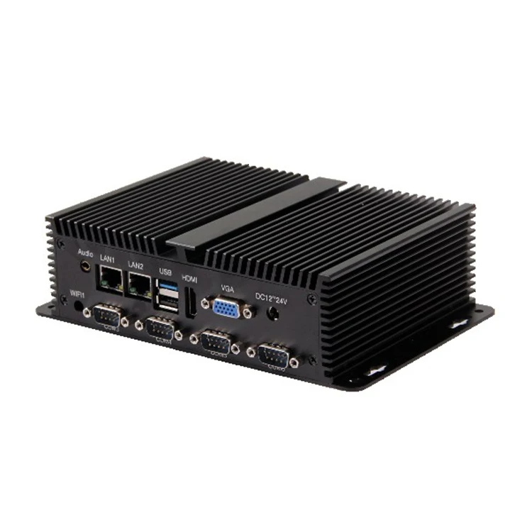 Dual Core Fanless Industrial Mini PC Wholesale mini pc Aluminum slim box Wpna 2 Ethernet Mini Pc Motherboard