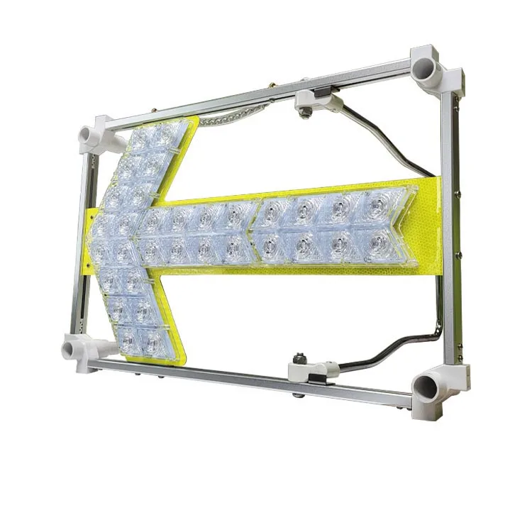 Aluminium Emergency LED Traffic Signs Triangle Traffic Arrow Lights Safety Warning Road Sign Board for Traffic Management