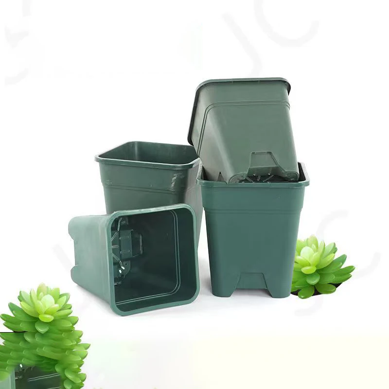 DD3178 Small Nursery Pot Plastic Thick and Sturdy Seed Propagation Planter Start Germination Pot Square Nursery Seedling Pot