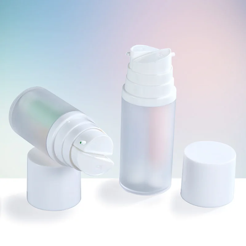 Cosmetic Airless Lotion Pump Bottles Multi Chamber Plastic PE Bottle Dual Chamber 30ml 50ml Hot Sale Empty Double Tube 2 in 1