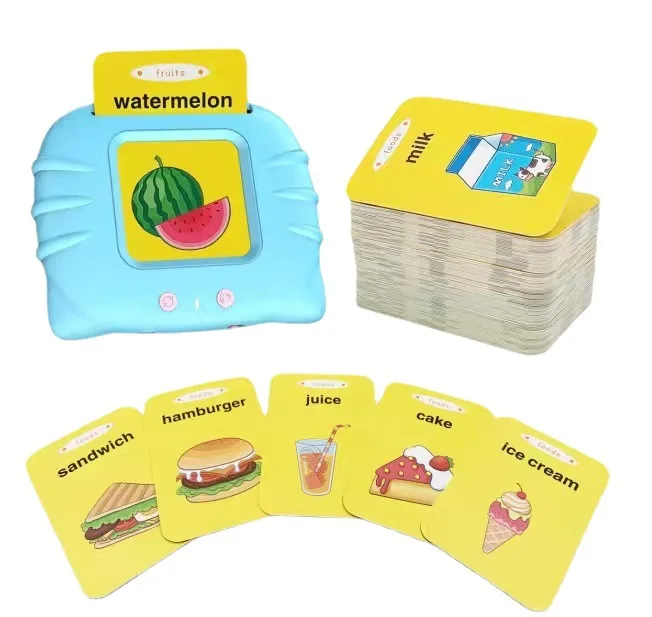 2022 Talking English Word Audible Early Education Learning Machine For Toddlers Flash Cards Toys
