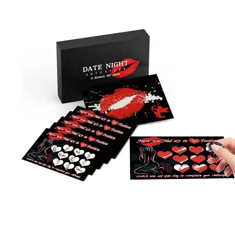 New Hot Sale Customized Scratch Off Game Cards Custom Couple Date Scratch Off Playing Game Card Printing