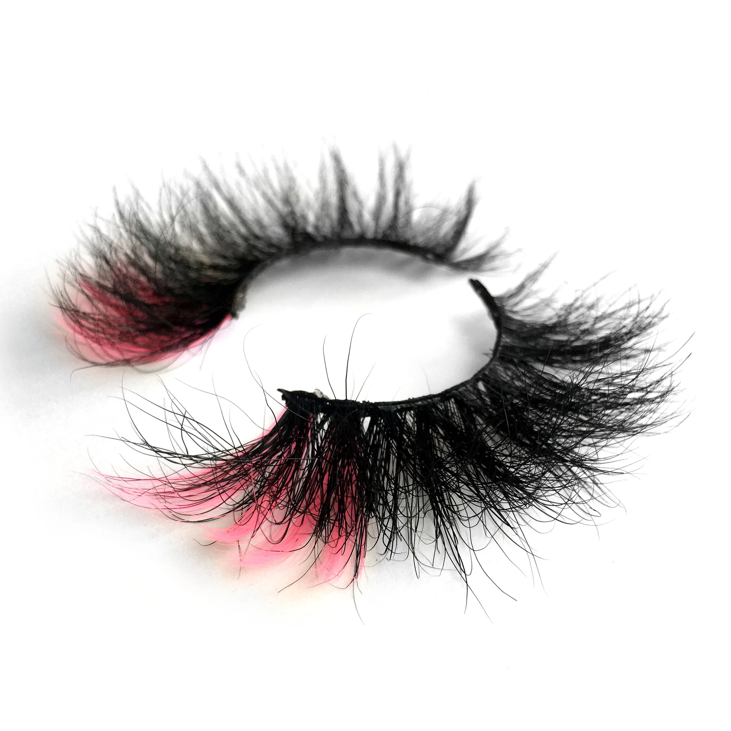 top products short style lash strips false eyelashes natural 3d mink lashes 5d wholesale vendor 25mm rainbow color strip lash