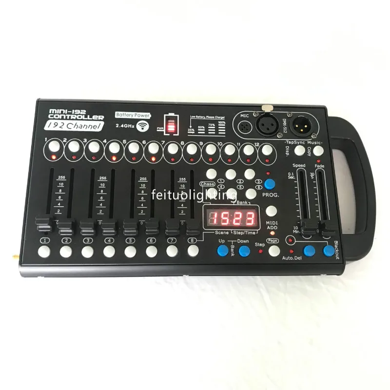 Мини dmx беспроводной аккумулятор 192 контроллер освещения сцены шоу концерта
