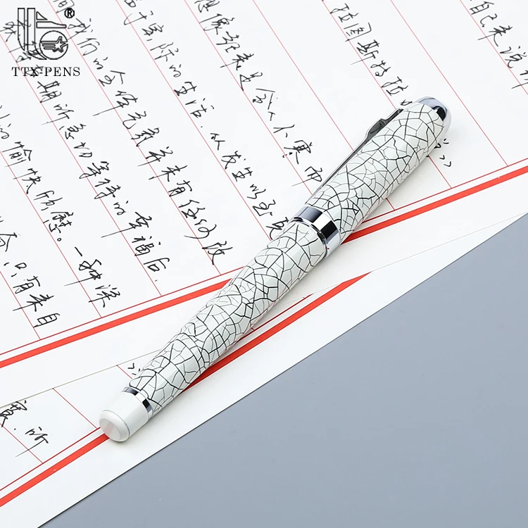 Forbidden City Joint Design Chinese Porcelain Custom Logo Luxury Heavy Metal Fountain Pen