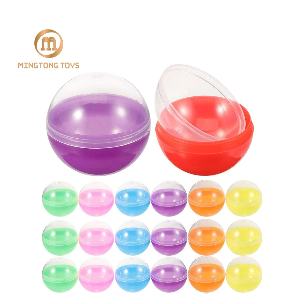 Manufacturer Classic Toy Half Transparent 120mm Gashapon Capsule Empty Large Plastic Egg Shell For Vending Machine