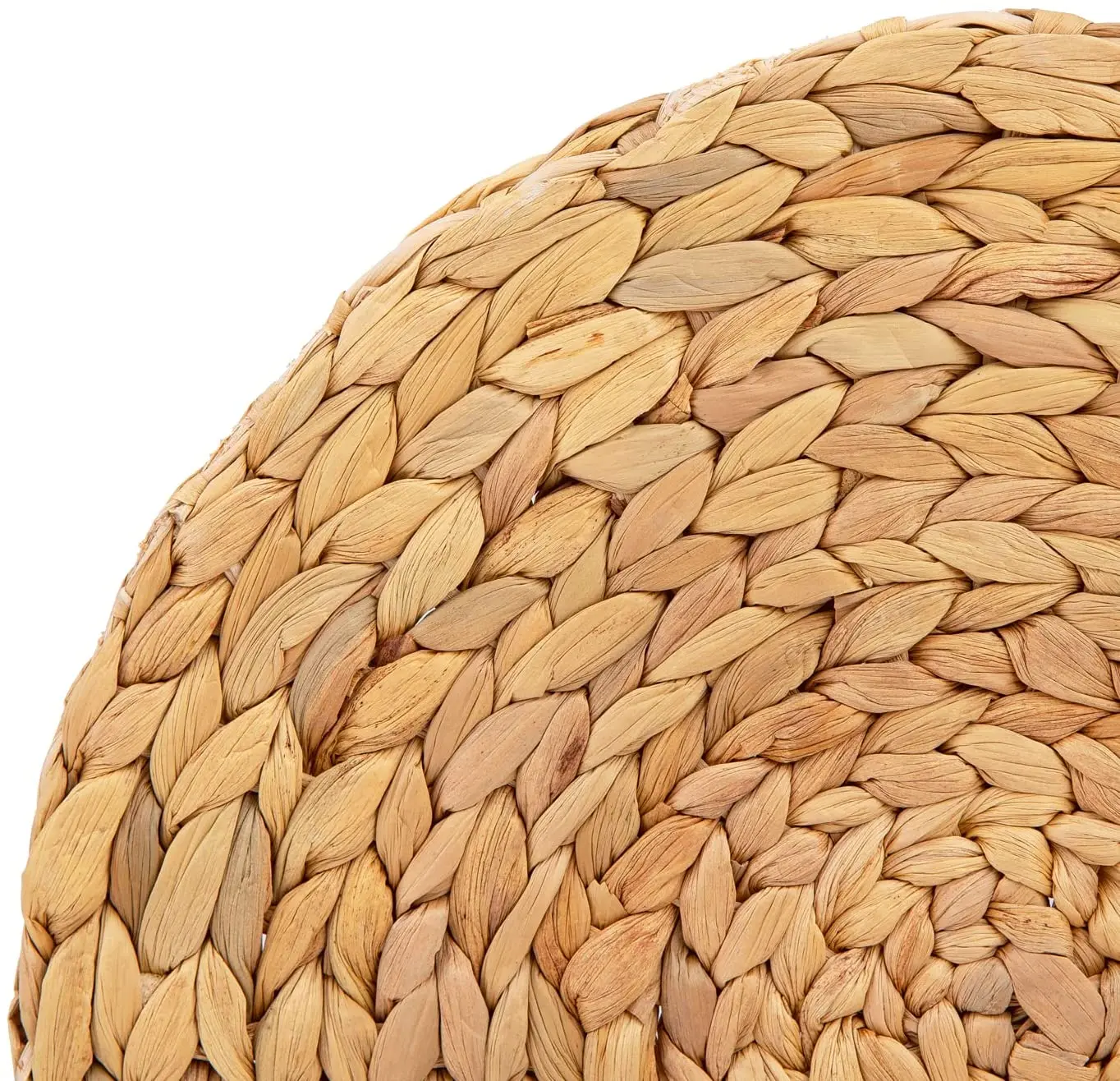 2024 Wholesale Natural Round Woven Placemats Wicker Seagrass Placemats Heat Resistant Rattan Placemat Set