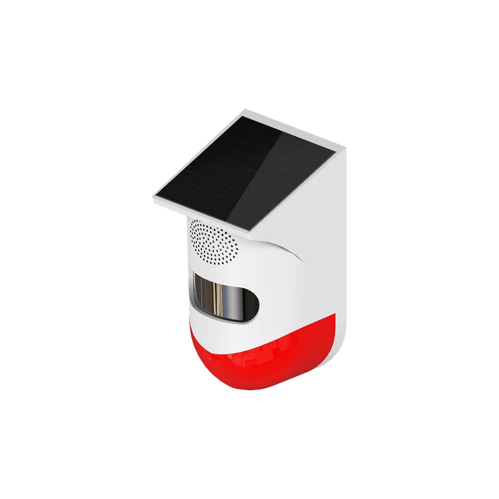 
RF 433MHz Wireless Solar Infrared Alarm for Personal Protection with Voice Warming Customizable 