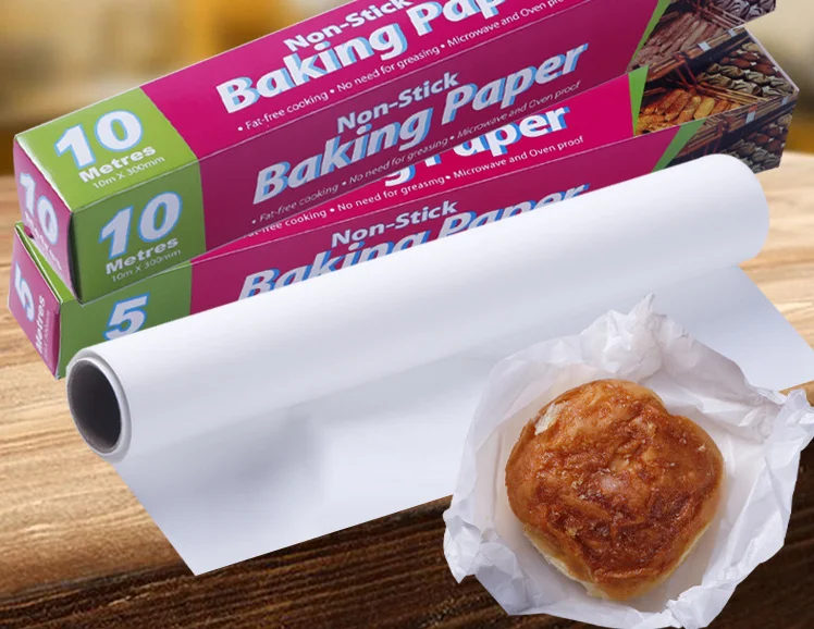 Custom design non-stick vegetable parchment baking paper sheets