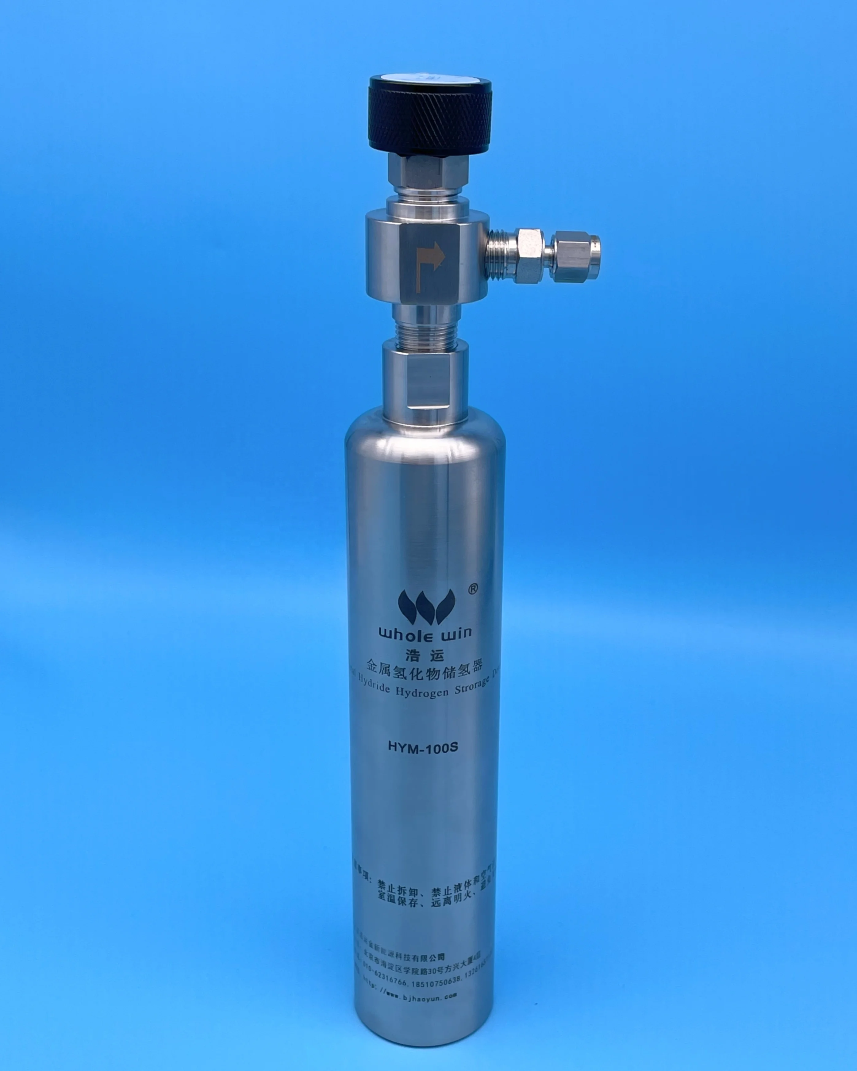100L Needle Valve Room Temperature Solid State Safe Metal Hydride Hydrogen Storage Tank Device
