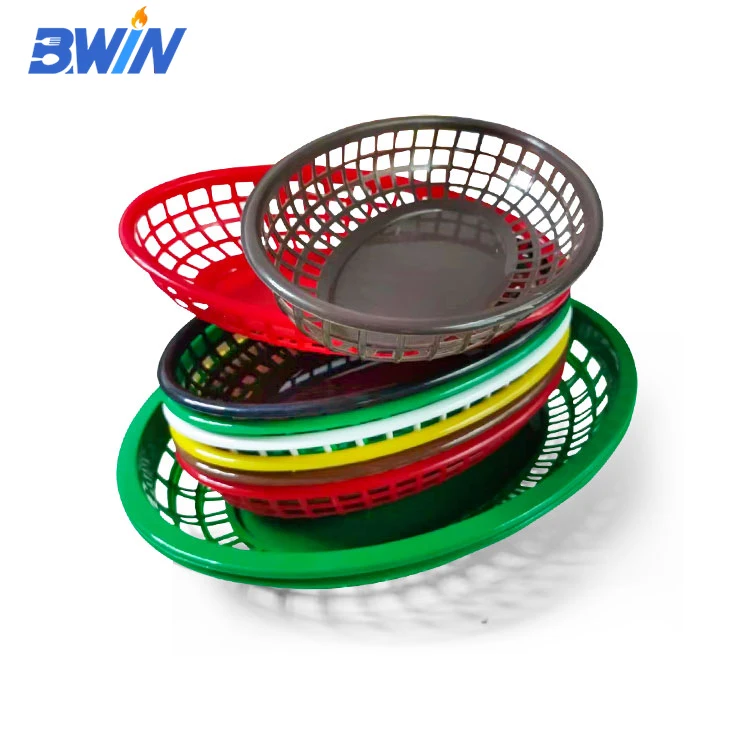 Customizable Color Fruit Basket Plastic Chips Serving Basket Bread Basket