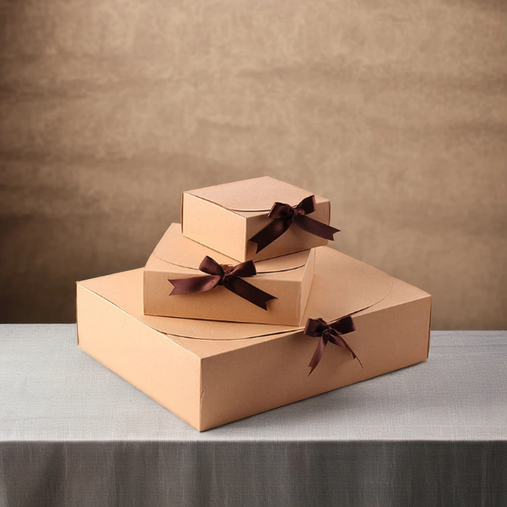 Customized Kraft Paper Boxes Recycled Materials Takeout Food Brunch Platters Food Packaging Stamping Embossing Vanishing Magnet