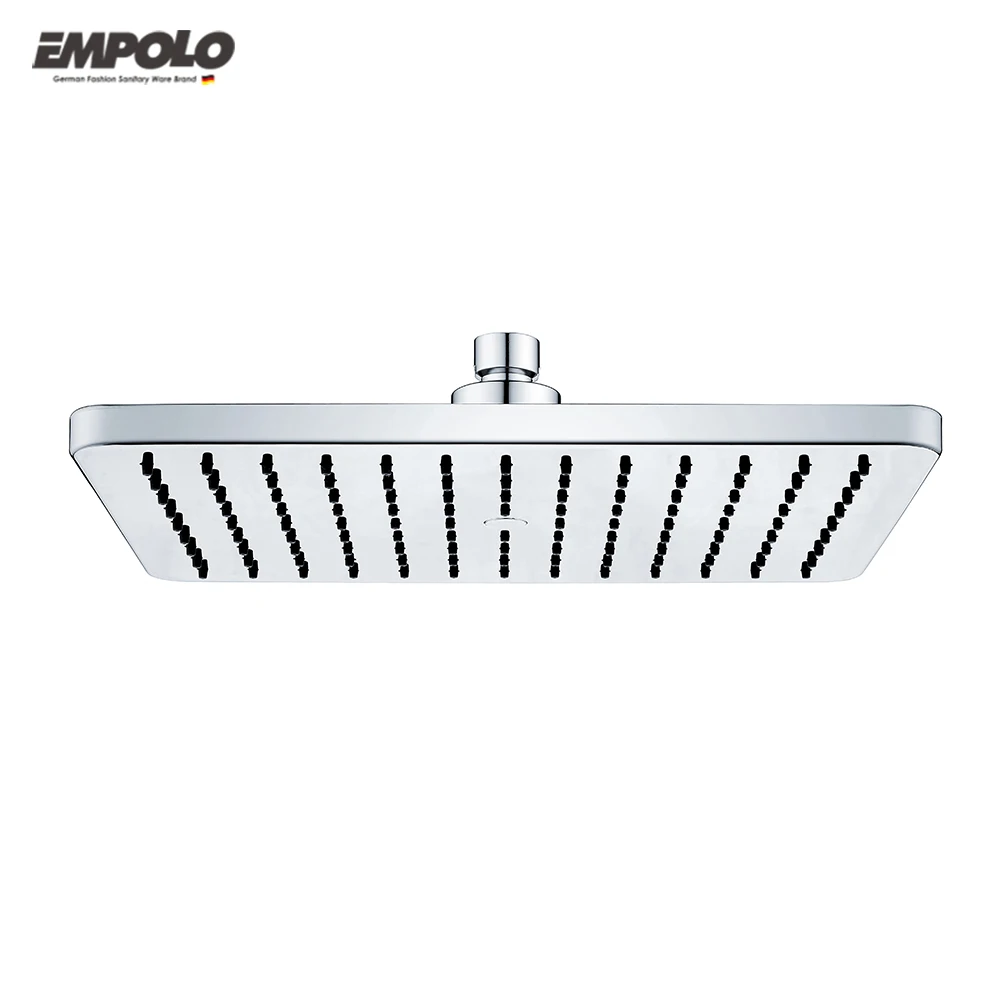 Empolo Large Bathroom Wall Mounted High Pressure Rainfall 360 Degrees Rotating Showerhead ABS Rain Chrome Shower Head