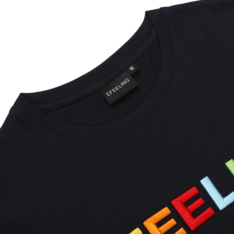 China Manufacturer 100% Plain Soft Cotton T-shirt With Custom Embroidered Logo T Shirt  Men T Shirt