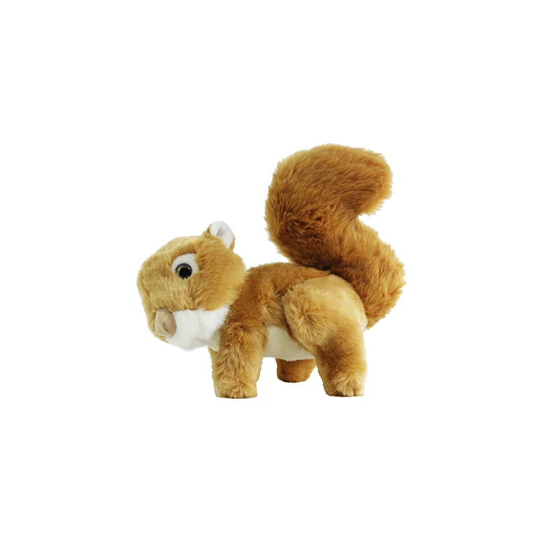 OEM/ODM Manufacture Simulation Stuffed Squirrel Toy Custom Soft Lifelike Zoo Animal Toys For Kids