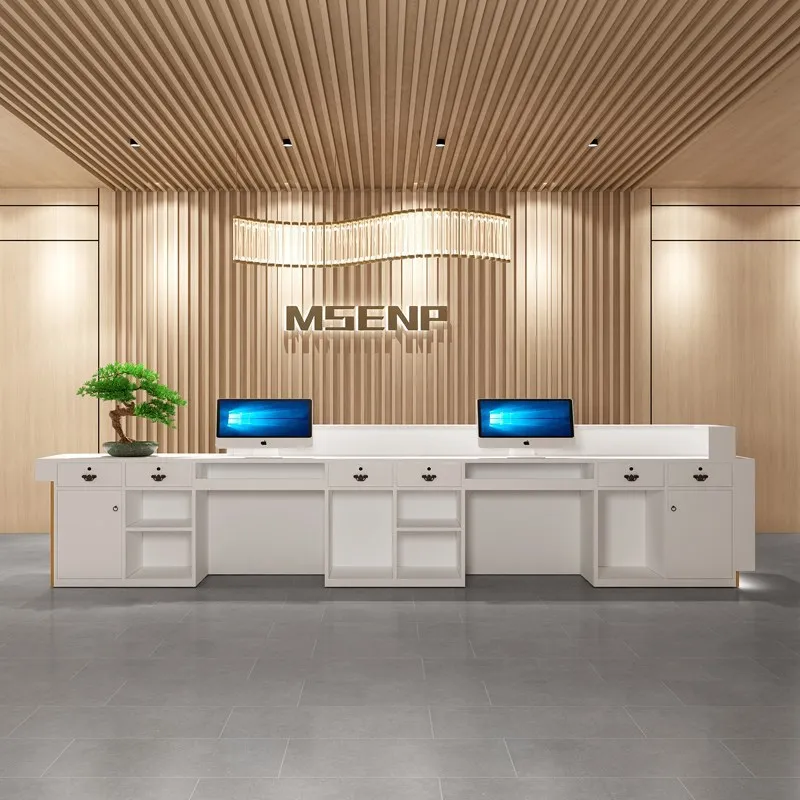 luxury white front desk counter reception desk modern hotel beauty salon reception desks