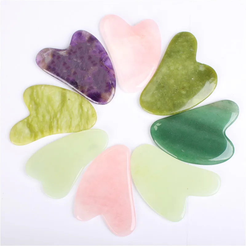 100% real natural massage tool agate xiuyan jade nephrite gua sha tool
