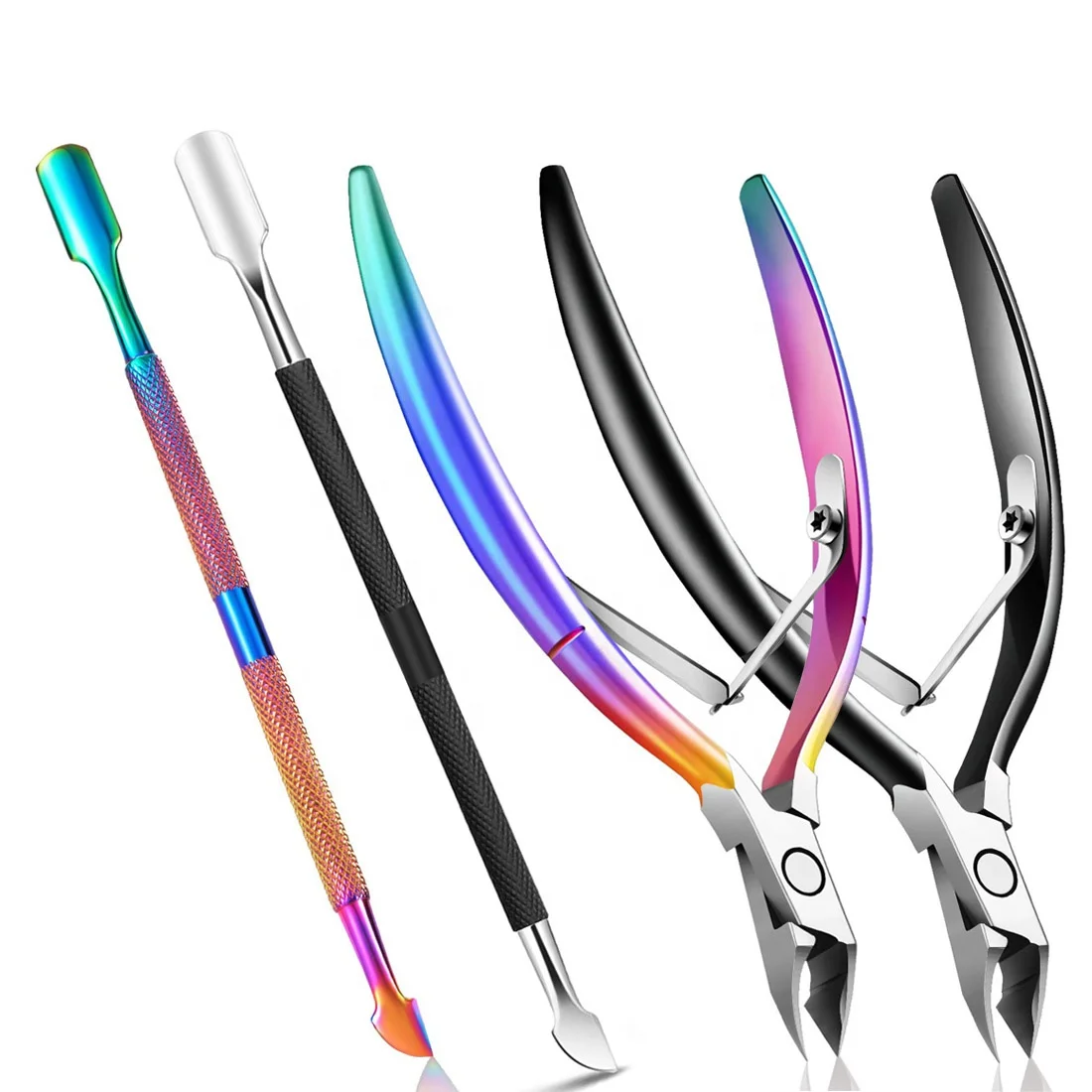 
Cuticle Trimmer with Cuticle Pusher Cuticle Cutter Nipper Clipper Dead Skin Remover Scissor Plier Durable Manicure Tool 