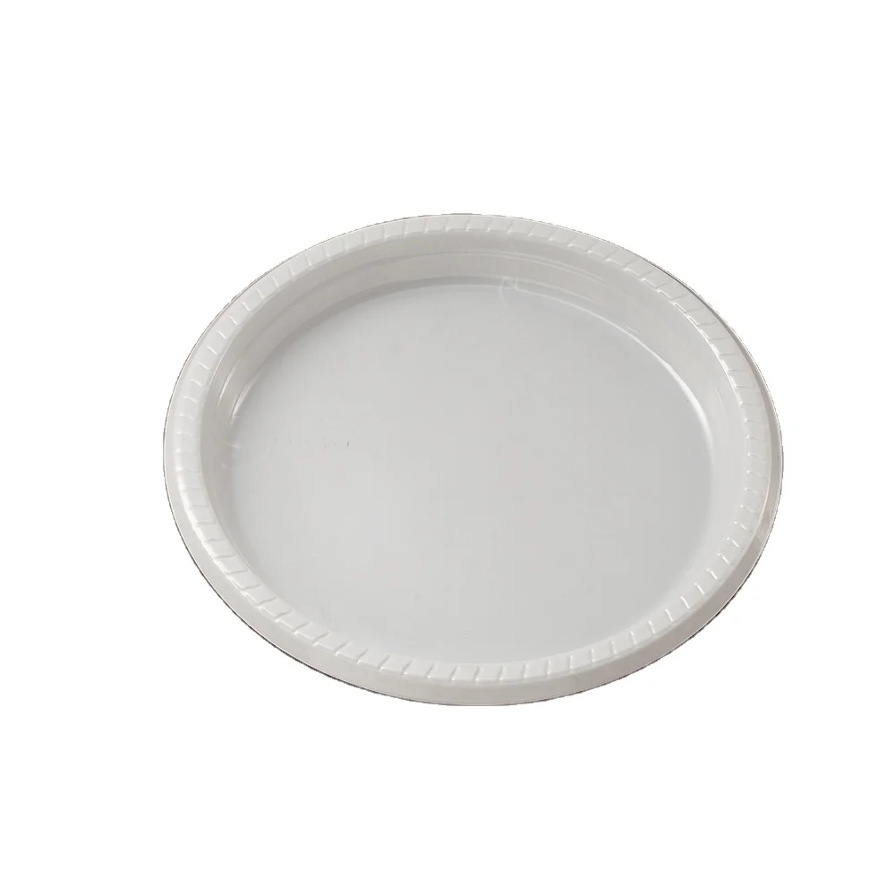 Hot Wedding Party PS Plastic Round Plate Cutlery Can Hold Fruit Desserts