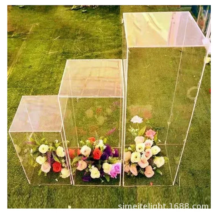 Wedding Supplier Luxury wedding centerpieces table decorations Acrylic Flower Stand display rack Wedding Decoration