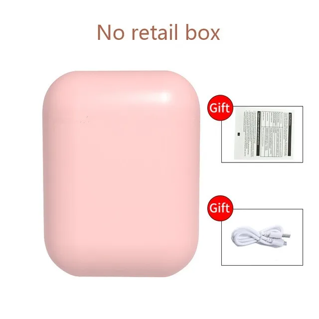 Manufacturer Stereo Earphone in Pods12 in Pink Green Blue Yellow Earpod Wireless Headset Promotional Giveaway Earphones