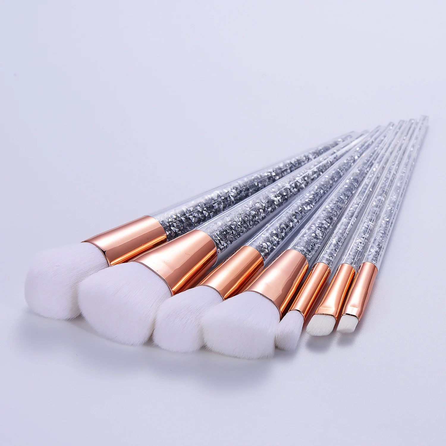 Hot Gracedo Best Quality Private Purple Plastic Fill Makeup Brush Set With Bing Bag