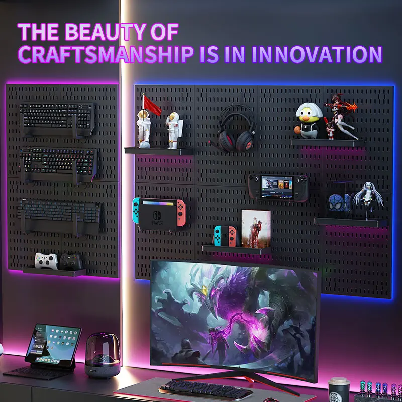 DIY Nordic wall pegboard with hook Hanging peg board Racks  display set plastic  for  organization Kits peg board  organizer